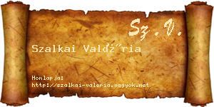 Szalkai Valéria névjegykártya