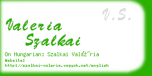 valeria szalkai business card